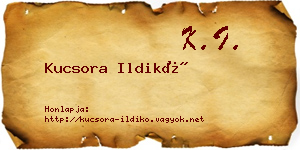 Kucsora Ildikó névjegykártya