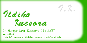 ildiko kucsora business card